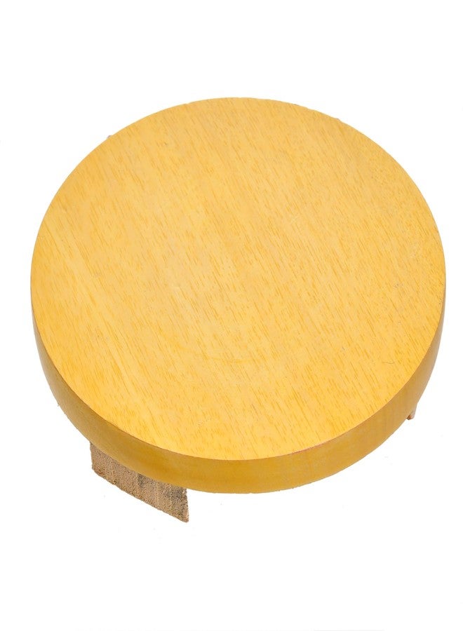 RBY Wooden Chakla Roti Maker Rolling Board (9 Inch, White) Made in India (Yellow) - Image 1