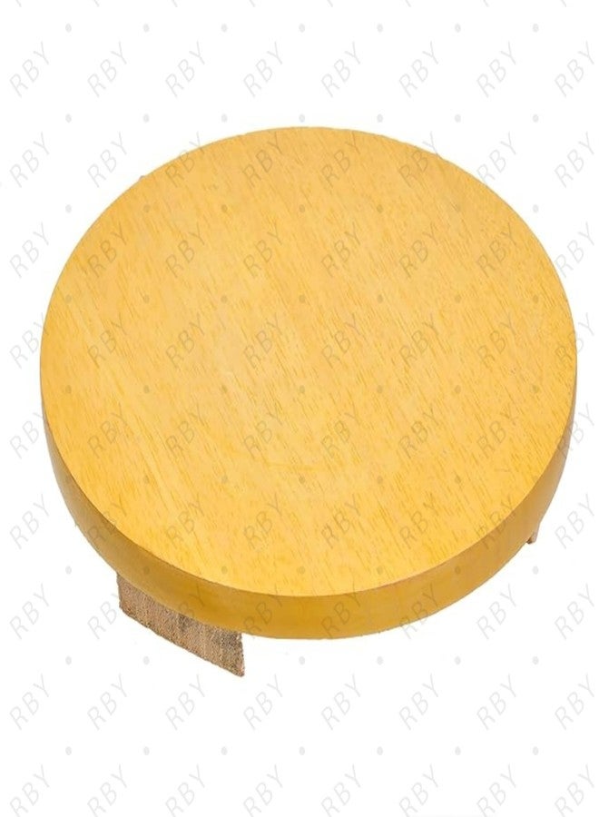 RBY Wooden Chakla Roti Maker Rolling Board (9 Inch, White) Made in India (Yellow) - Image 3