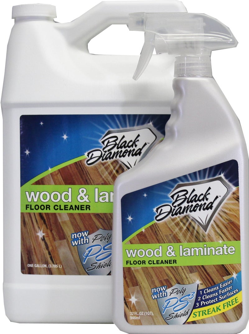 Black Diamond Stoneworks Wood, Laminate, Hardwood & Luxury Vinyl Floor Cleaner Spray â€“ Multi-Purpose Mopping Solution for a Streak-Free Clean s (160 FL Oz) - Image 1