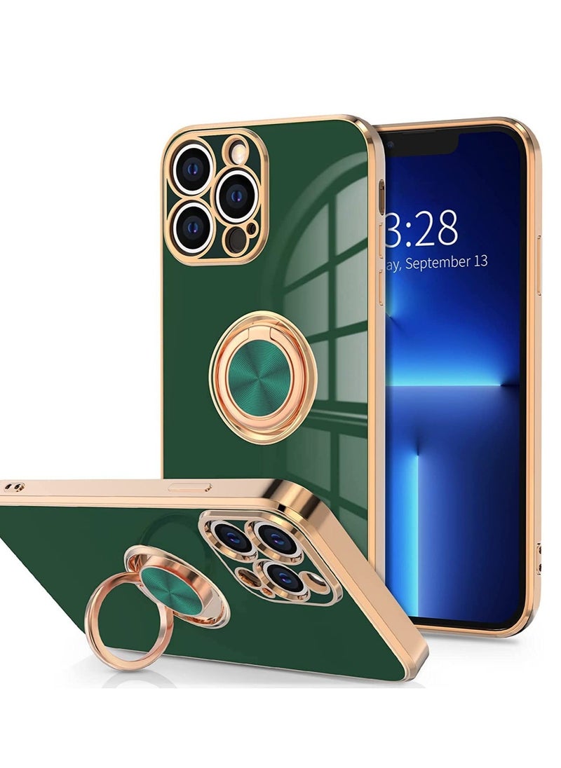 Raxoom Phone Case Compatible with iPhone 13 Pro Max, Luxury Electroplated Edge Soft TPU Bumper Silicone iPhone 13 Pro Max Protective Cover 6.7 Inch (Green) - Image 1