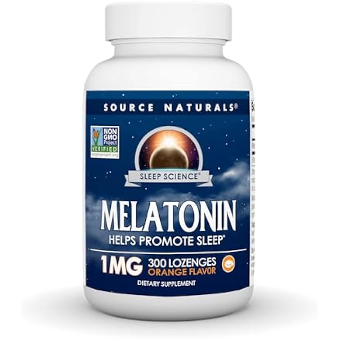 Source Naturals Melatonin 1 mg - 300 Orange Flavored Lozenges - Image 1