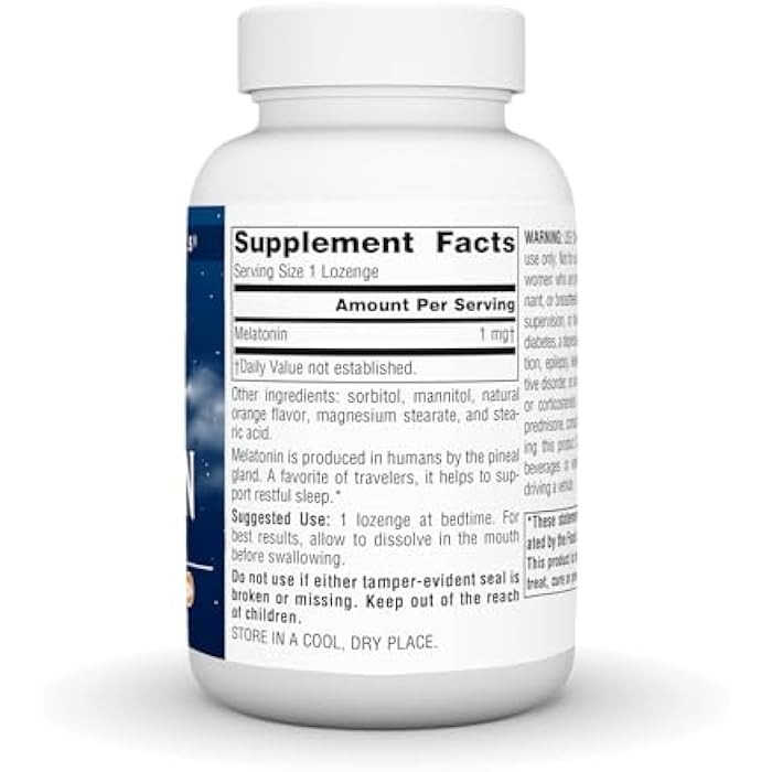 Source Naturals Melatonin 1 mg - 300 Orange Flavored Lozenges - Image 2