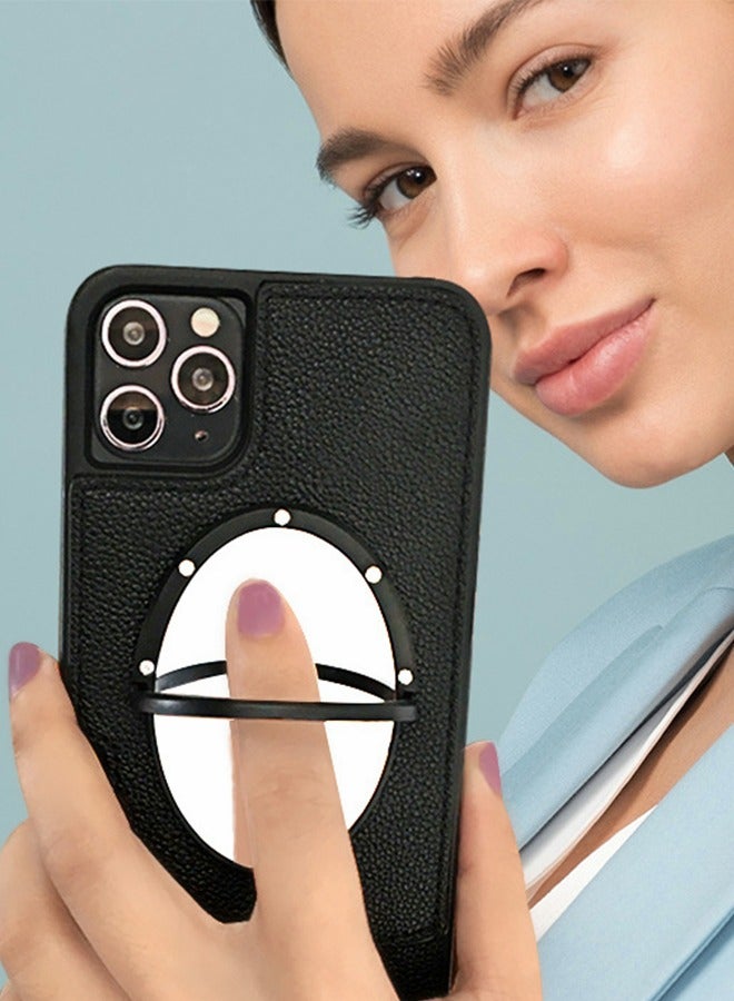 GROIC Compatible with iPhone 14 Pro Max 6.7 Inch Mirror Case,Wallet Phone Cover,Leather Phone Case with Oblique shoulder strap,Corner Protection Case Shockproof Design Fashion Luxury Phone Shell  - Image 5