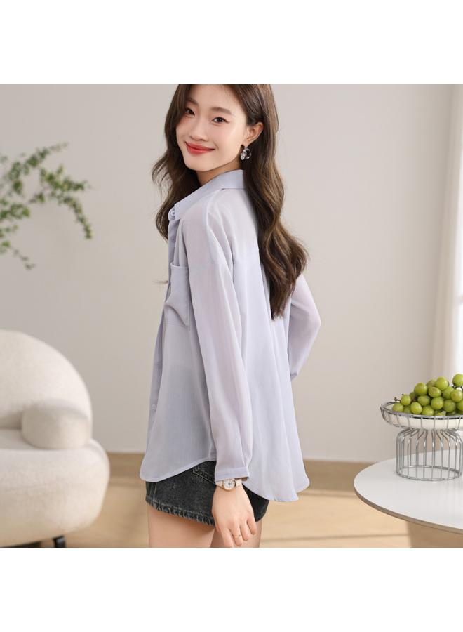 VUELO Real Shot Ice Silk Sunscreen Shirt Women's Anti-ultraviolet Breathable Summer Air Conditioning Clothing Outside Cardigan Light Coat - Image 2