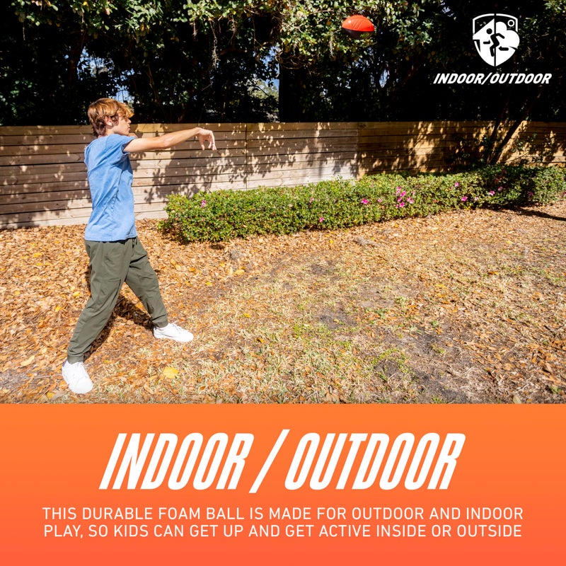 NERF Kids Foam Football - Pro Grip Youth Soft Foam Ball - Indoor + Outdoor Football for Kids - Small NERF Foam Football - 9" Inch Youth Sized Football - Red + Black - Image 4