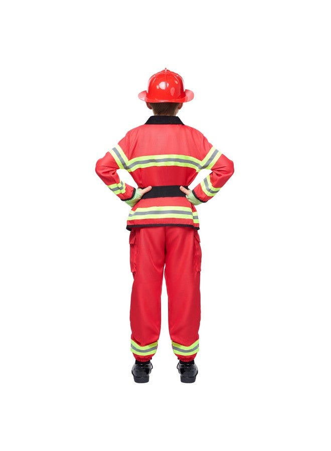 Spooktacular Creations Spooktacular Creations Halloween Boys Fireman Costume, Firefighter Costume for Kids, Red Toddler Fireman Jumpsuit Accessories Set for Dress-up and Roleplay Party (Small, 5-7 yrs) - Image 5