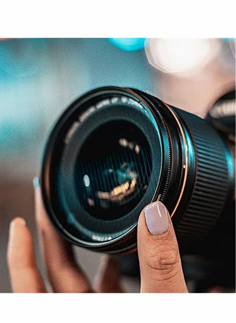Generic 77MM Camera Len Filter, Special Film Effect Camera Len Filter Accessories, Camera Blue Brushed Film Polarizer, Widescreen Film Polarizer Len Filter, for Professional Photography Lens (Blue Brushed)  - Image 2