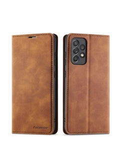 Case for Samsung A52 Cover for Wallet Leather Flip Case, Kickstand Case Card Holder Slots for Samsung Galaxy A52 Cover (Brown)