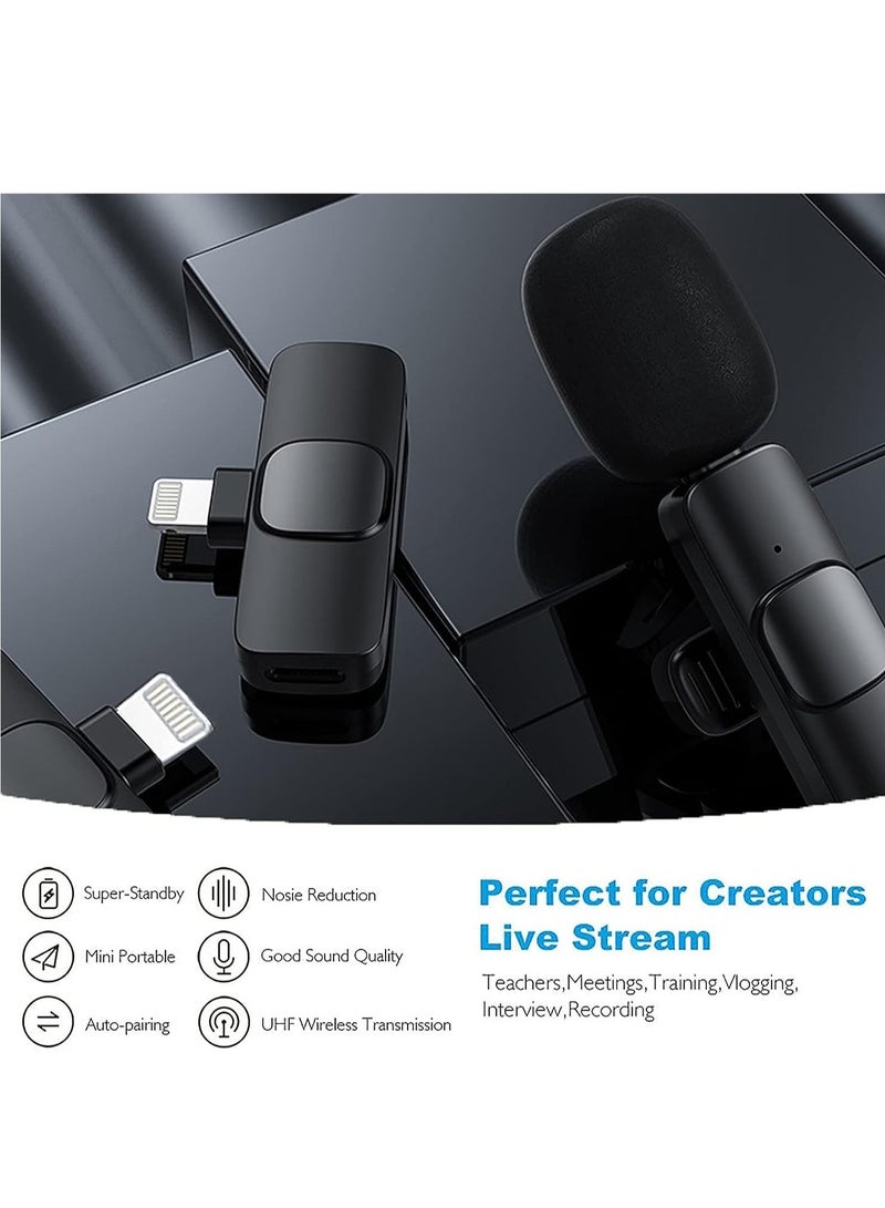 Upgrade) Bentifar Wireless Lavalier Microphone for iPhone iPad Mini Mic for YouTube Facebook Live Stream TikTok Vlog Zoom Video Recording - Noise Reduction/No APP & Bluetooth Needed (Lightning) - Image 4