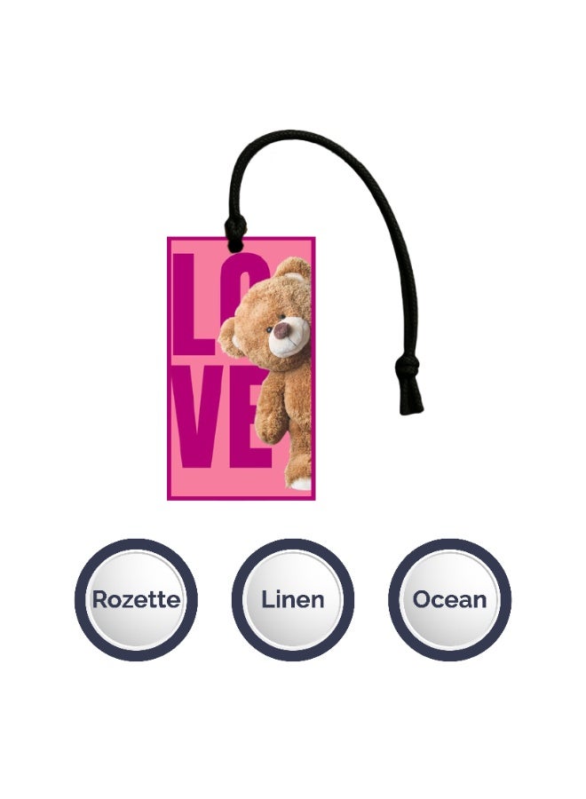 Rozette Rosette Car Air Freshener – Set of 3 (Rozette, Linen & Ocean Scents) | Long-Lasting Luxury Fragrance for Cars | Elegant Hanging Design - Image 3