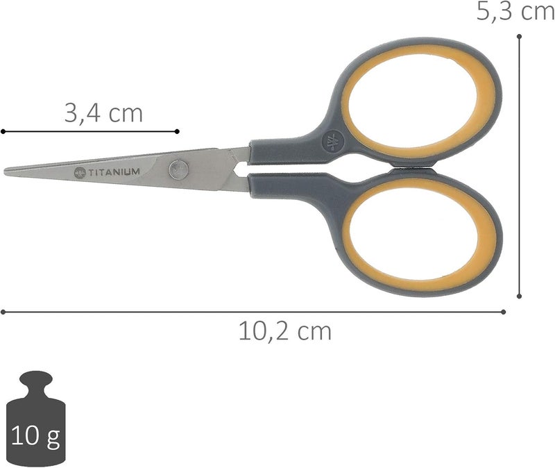 Westcott E-30440 00 4 inch Titanium Nitride Bonded Super Soft Grip Scissor, Straight - Grey/Yellow - Image 3