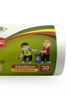 Tru Garbage Bags Compact Roll White 54x60cm 10Gallon ( 30pc x 3 Rolls ) 90bags  - Image 4