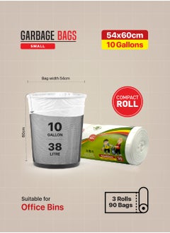 Tru Garbage Bags Compact Roll White 54x60cm 10Gallon ( 30pc x 3 Rolls ) 90bags  - Image 5