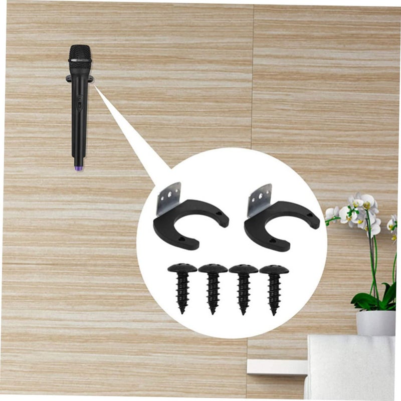 Heavy Duty Metal Microphone Wall Mount Holder 2 Pack For Home Studio And KTV - Image 5
