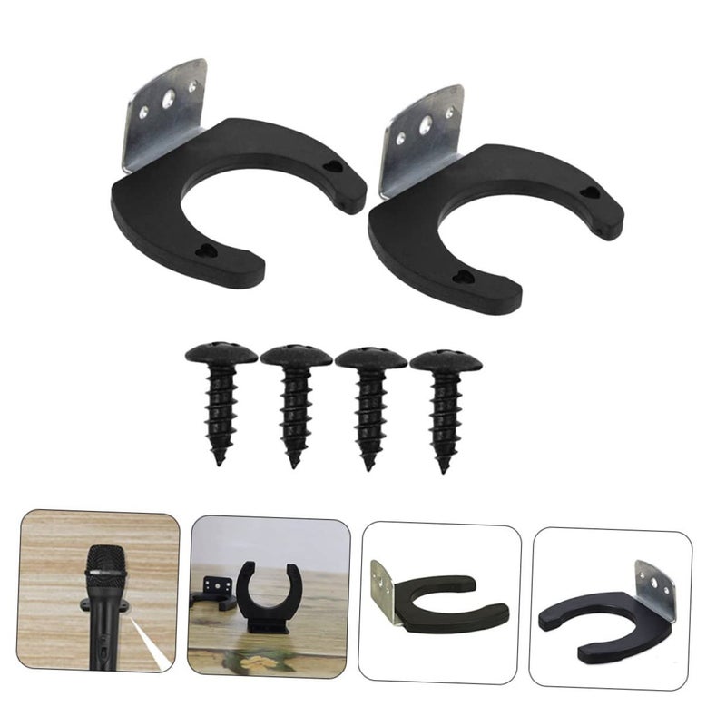 Heavy Duty Metal Microphone Wall Mount Holder 2 Pack For Home Studio And KTV - Image 3