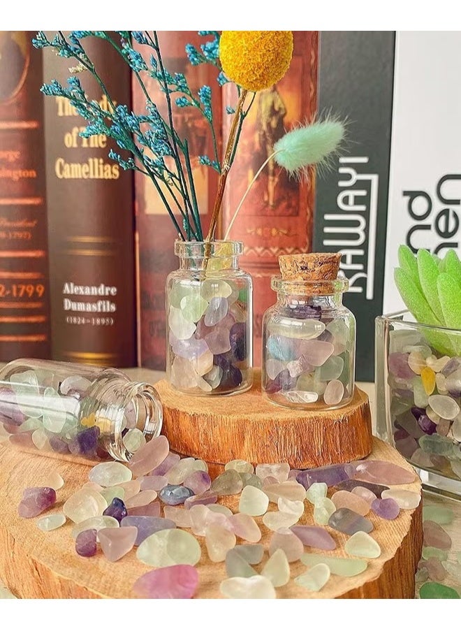 200g فلوريت كريستال الحوض الحصى,حجر طحن مصقول,حجر كتلة الحجر الكريم,ديكور بيتا خزان الأسماك,عصائر,زهرية,حشو,نافورة وعاء النبات,7-9mm - Image 2