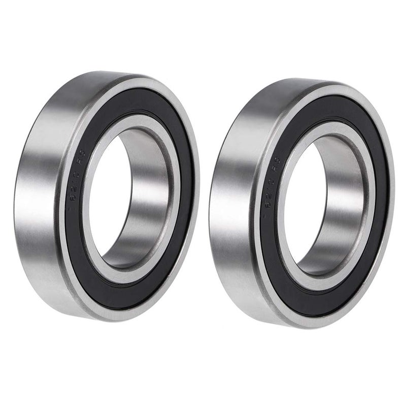 uxcell 6210-2RS Deep Groove Ball Bearings Z2 50x90x20mm Double Sealed Carbon Steel 2pcs - Image 1