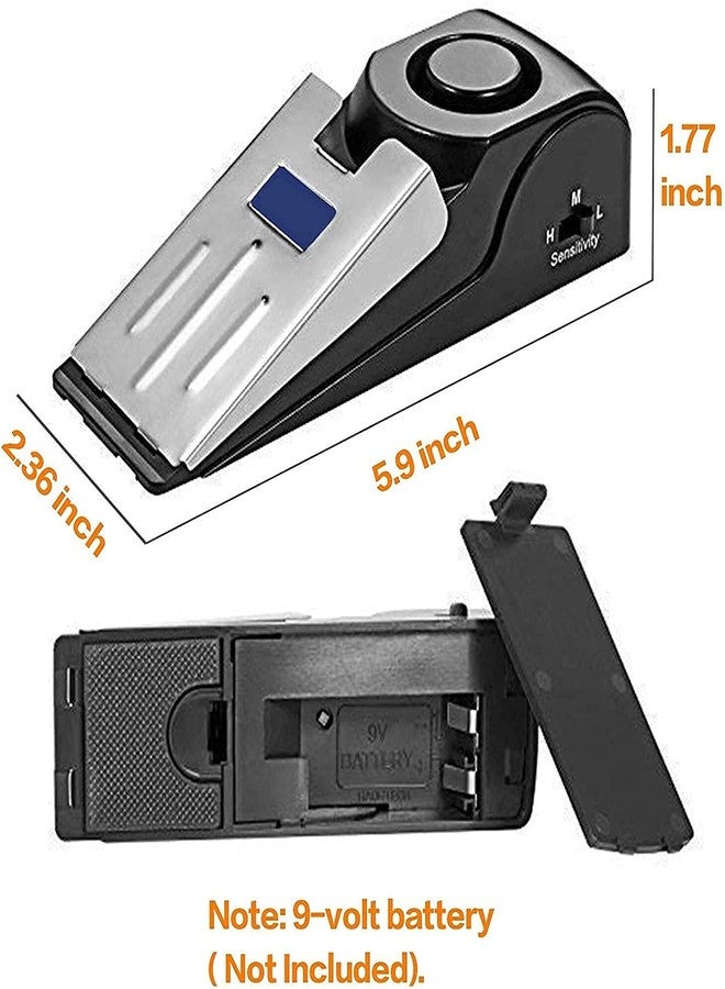 ABUDIT 3 Pack Door Stop Alarm, Door Stopper with 120DB Security Alarm, Floor Wedge Door Stop Siren, Door Security Devices for Traveling, Apartment, Hotel and Home - Image 2