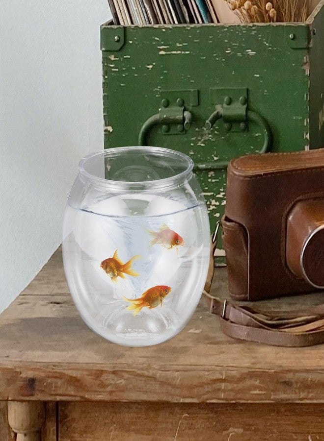 VICASKY Fish Bowl Goldfish Tank Round Bowls Large Small - Transparent Aquarium Terrarium Hydroponic Planter for Centerpieces Decor Desktop Fishbowl Unbreakable Transparent Pet Round Fish Tank Decor - Image 4