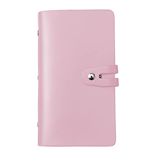 Romozi RFID Credit Card Holder Leather Business Card Organizer with 96 Card Slots Credit Card Case for Managing Your Different Cards and Important Documents to Prevent Loss or Damage Pink - Image 1