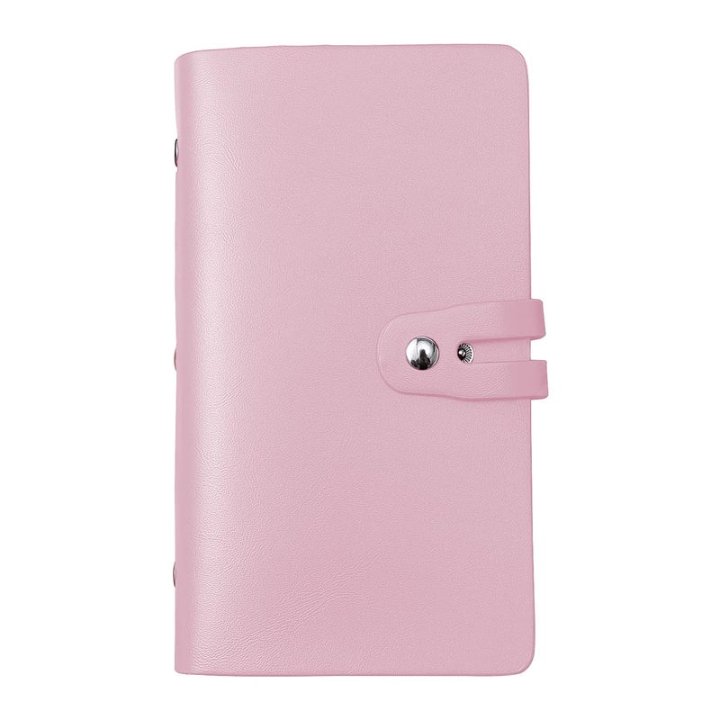 Romozi RFID Credit Card Holder Leather Business Card Organizer with 96 Card Slots Credit Card Case for Managing Your Different Cards and Important Documents to Prevent Loss or Damage Pink - Image 2