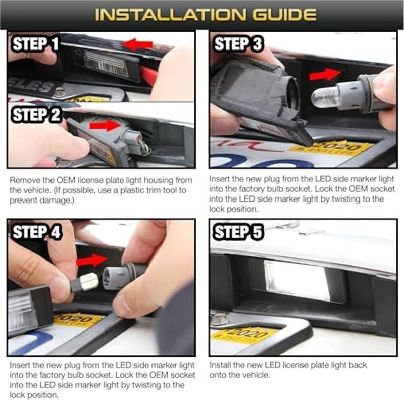 QASULER LED License Plate Light for Nissan Vehicles - Image 3