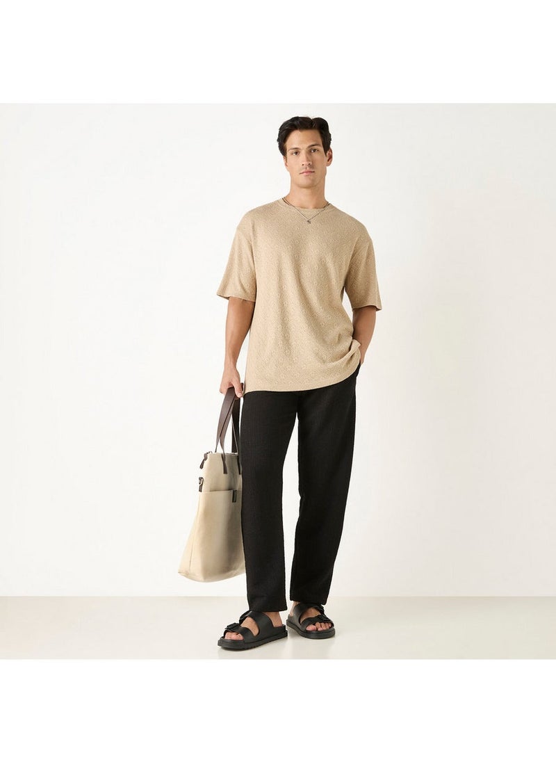 Iconic Textured Crew Neck T-Shirt  - Image 4