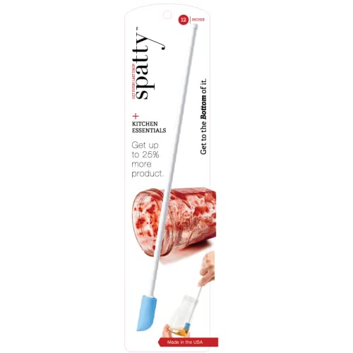 Spatty Daddy Kitchen Spatula (12 Inch Blue) Shark Tank, Stocking Stuffers, Gifts for Women, Kitchen Utensils, Adult Stocking Stuffers, Kitchen Gadgets, Grandma Gifts, Small Scraper Tool for Jars - Image 1