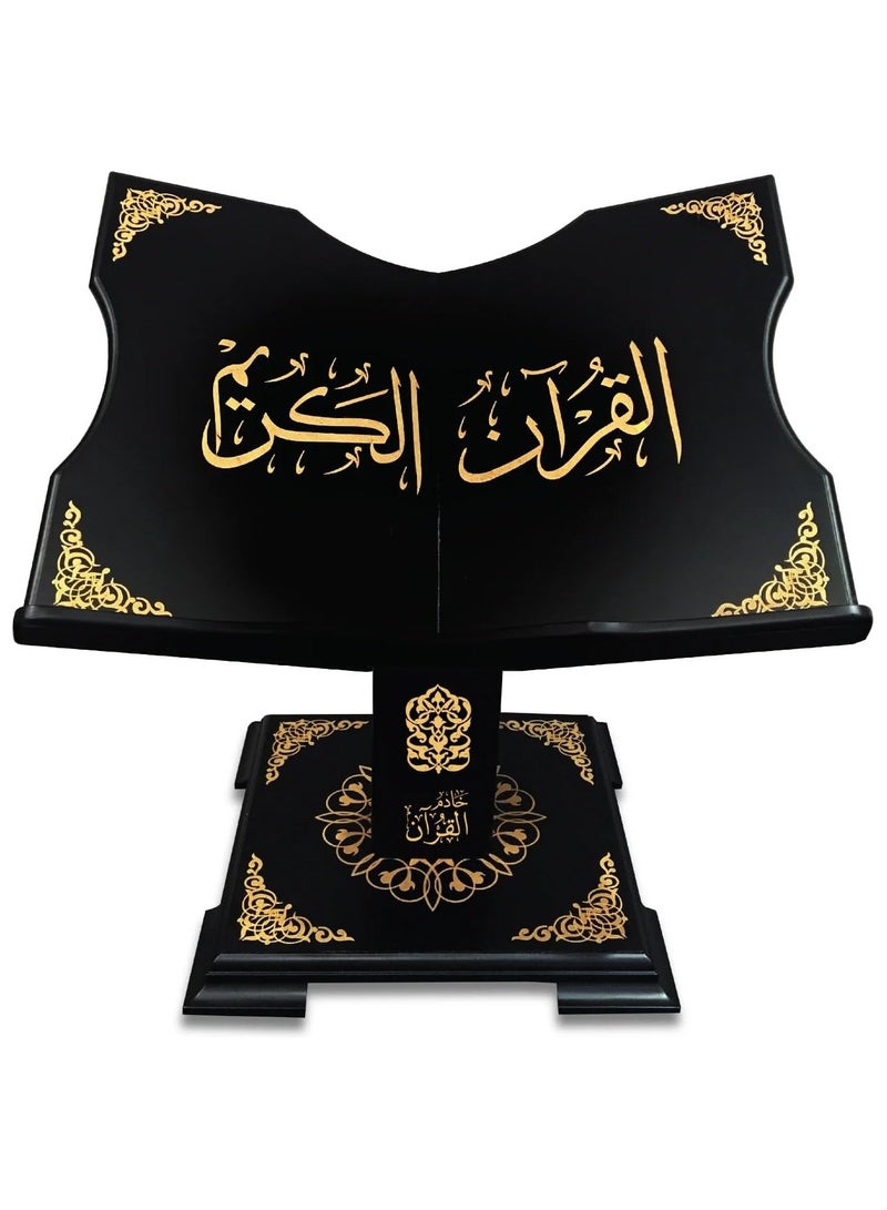 REBENUO Woodholder Taha Red Hawalli Book Madhim Sez, Black Color - Image 1