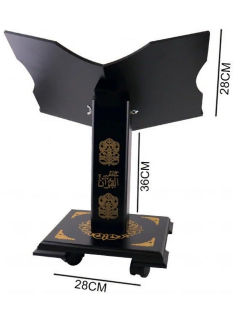 REBENUO Woodholder Taha Red Hawalli Book Madhim Sez, Black Color - Image 3