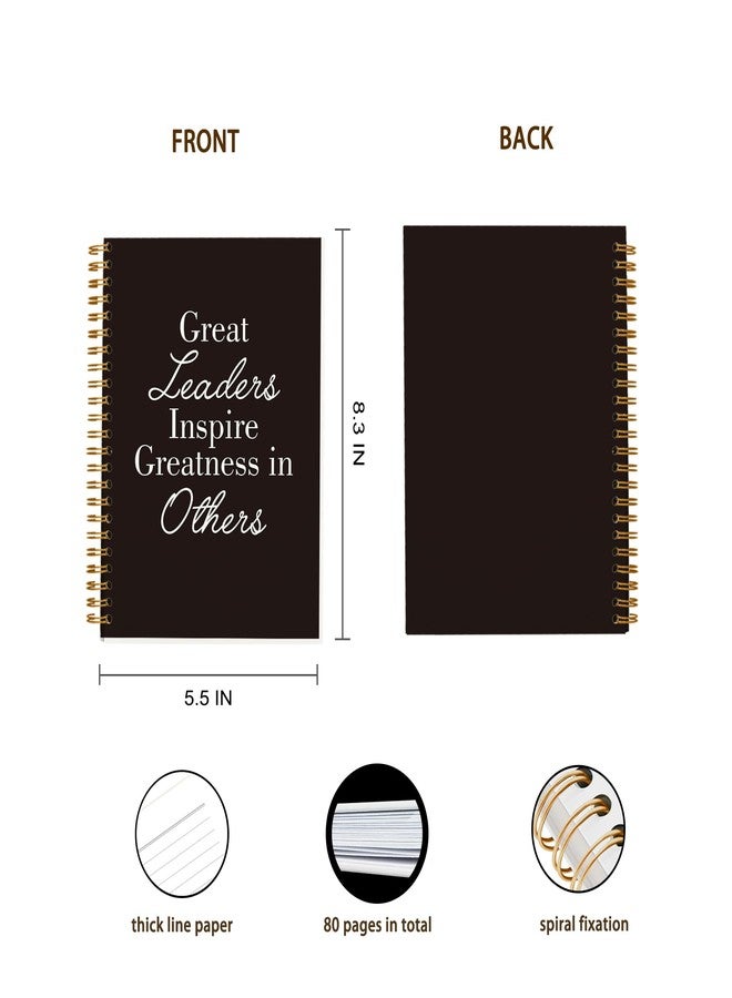 OXW Leader Boss Appreciation Gift-Thank You Gifts for Boss Supervisor Manager Mentor Retirement Leaving, Leadership Gifts, Great Leaders Inspire Greatness in Others, Hardcover Spiral Notebook 5.5 x - Image 4
