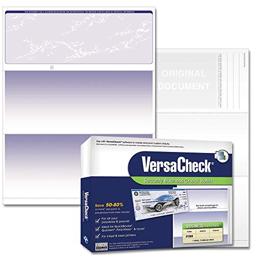VersaCheck Secure Form #1000 - Blank Business Voucher on Top - Blue Prestige - 500 Sheets,Blue,Sage - Image 1