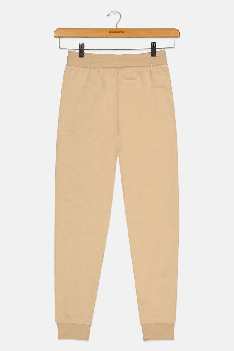 adidas Originals Kids Girl Sportswear Fit Outdoor Sweatpants, Beige  - Image 2