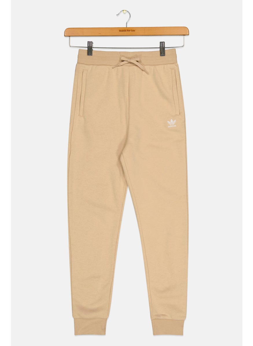 adidas Originals Kids Girl Sportswear Fit Outdoor Sweatpants, Beige  - Image 1