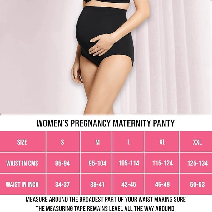 Lavos Women’s Maternity Panty Underwear, Adjustable Full Coverage High Waist Bamboo Cotton Pregnancy Panties, After Delivery Over The Belly Anti-Bacterial Odour Free Comfortable Brief for Ladies(XL) - Image 2