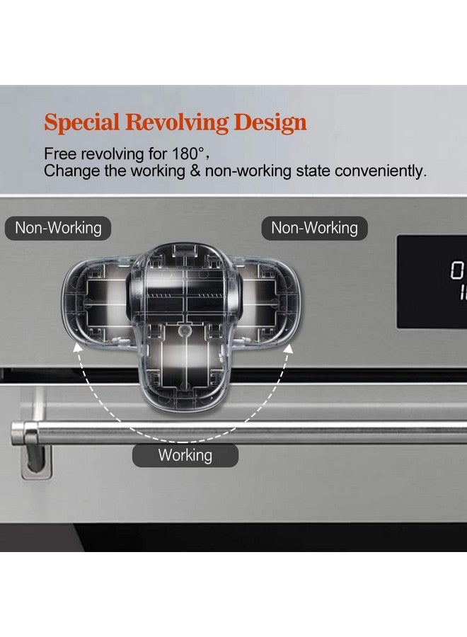 Eudemon Child Safety Heat-Resistant Oven Door Lock, Oven Front Lock For Kids Easy To Install, Use Adhesive,No Screws Or Drill (1 Pack,Clear-Black)(Only For Flat Surface) - Image 5