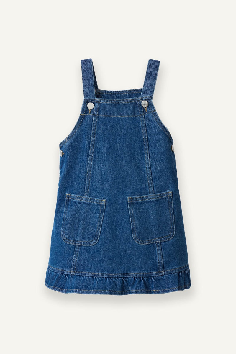 ديفاكتو فستان جينز بحمالات للرضع - Image 1