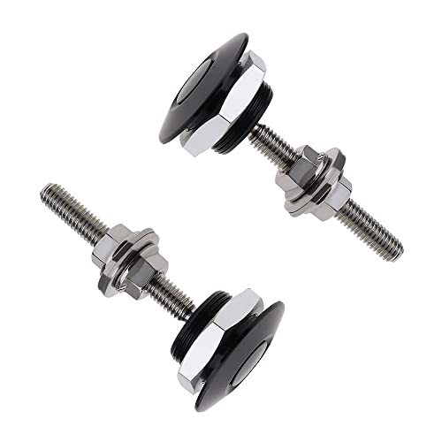 ANJOSHI Pack of 2 Quick Release Latch Lock Clip Push Button Bonnet Kit 1.25in/32mm Diameter Universal Aluminum Alloy Quick Latch Lock for Auto Car Bumper License Plate Hood or Various DIY(2Pack) - Image 1