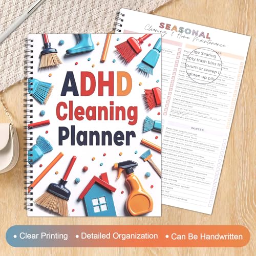FASBET Adhd Cleaning Planner for Adults and Teens Adhd Cleaning and Organizing Planner Cleaning Schedule and Checklist Notebook List Daily Weekly Monthly for Home Chore Chart Adhd Daily Planner - Image 4