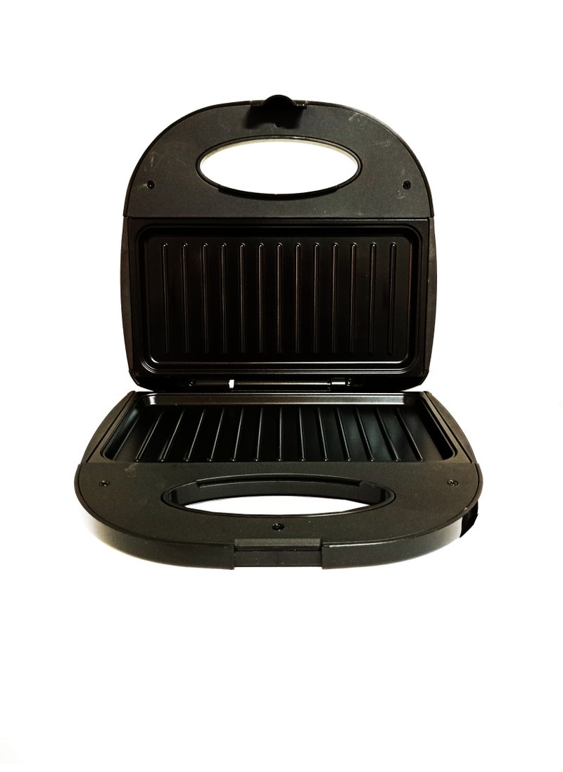 Mediatech - Sandwich Maker, 700W, Double-Sided Heating, Easy-Clean Non-Stick Coating ,Portable, MT-SM205, Black - Image 1