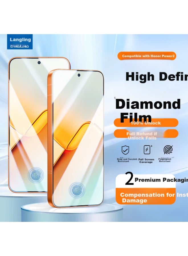 Langling [2-pack] Tempered Glass Screen Protector For Honor Power2, Full Coverage, No Black Edges, Anti-fingerprint, Drop Resistant