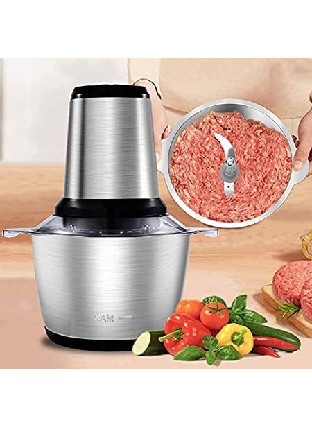 Gitesh Gitesh Heavy Duty Stainless Steel Electric Meat Grinders with Bowl for Food Chopping Meat Vegetable GrinderChopping2 Liter  - Image 1