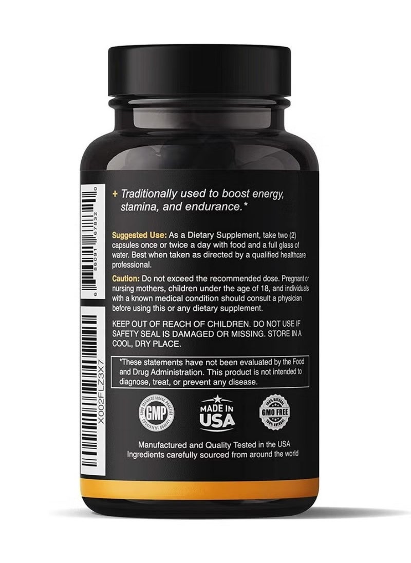 Natgrown - Organic Black Red And Yellow Peruvian Maca Root Extract 1500Mg 120 Capsules - Image 1