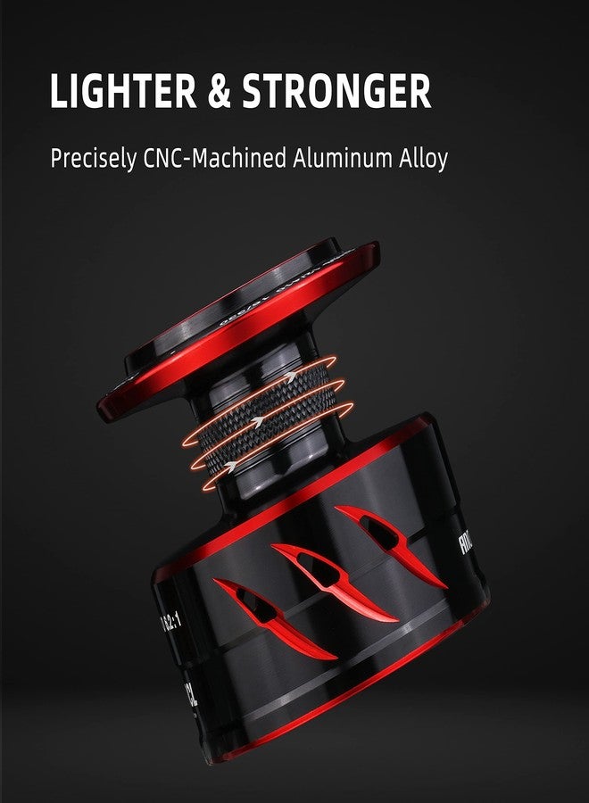 RUNCL Spinning Fishing Reel ANCOHUMA II, Powerful 26 LB Max Drag, 7+1 Stainless BB, 6.2:1 CNC Aluminum Alloy Spool, Unique Smooth Colorful Ceramic Line Roller, D.S.S.R Double Shield for Freshwater - Image 3