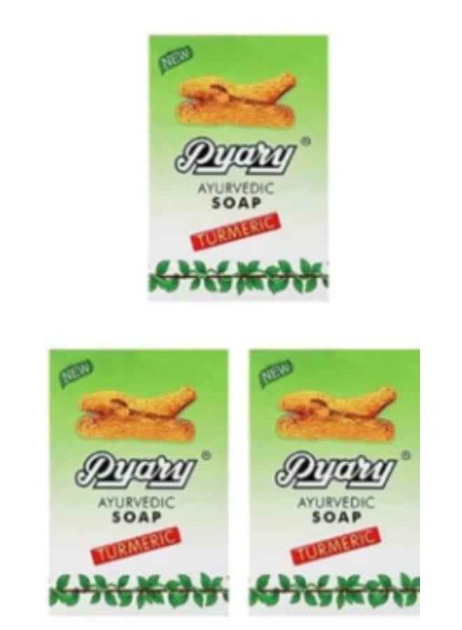 Pyary 3 pieces of Turmeric herbal skin lightening soap - Image 1