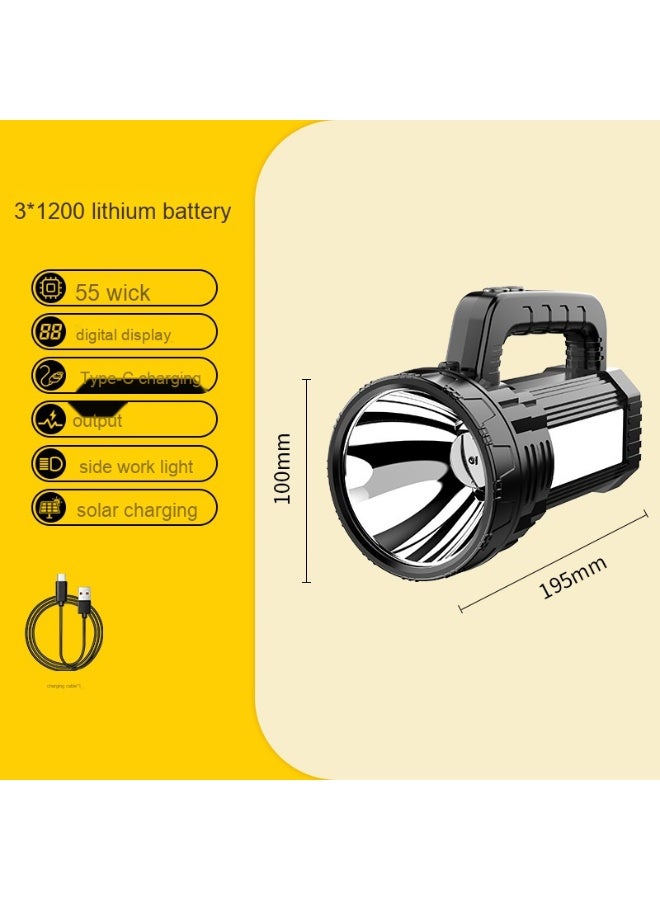 NIBEMINENT High-Intensity Portable Lantern - LCD Digital Display Large Floodlight Flashlight