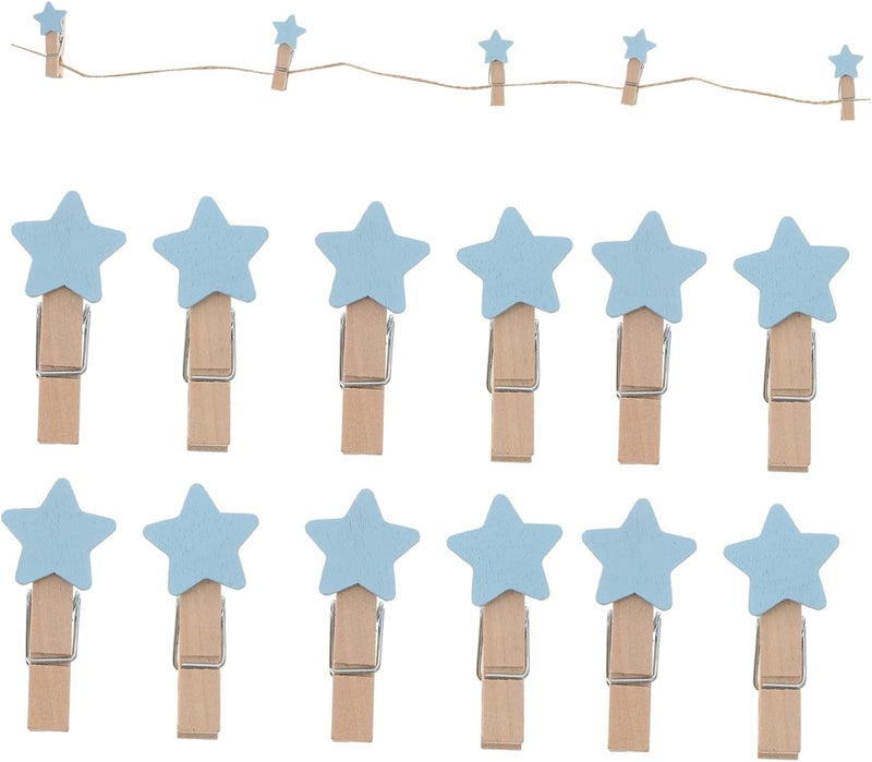 Repeated assemble detach compatible VOSAREA 100pcs Star Shape Mini Wood Clips Blue Photo Message Note Holders for DIY Crafts and Collages Climate adapted delivery plan Easy assemble alternatives Modern look Classic trendy design picks Precision processed material Advanced minimal build Practical build Post-order arranged dispatch Standard fit All-season available stock High strength upgraded material Dense area priority deliver Light sturdy raw material General standard crafted Flexible usage build Long lifespan Periodic stock arrangement Space saving Repeated use trusted quality All-round unified build Global flexible assemble picks Multi-category warehouse equip Long lasting universal build Natural material - Image 1