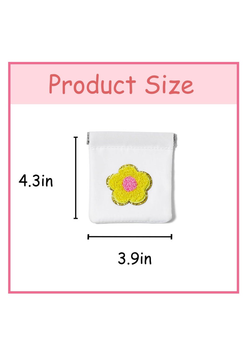 Captaintech 3 Pcs Small Chenille Letter Makeup Bag for Purse, No Zipper Self-closing Travel Kit Storage Bag, Portable Mini Pocket Cosmetic Bag, for Women Girls - Image 2