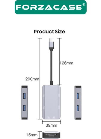 6in1 USB 3.1 Type-C 4 Port USB Hub OTG SD Card Reader Mac iPhone 15 16 Compatible FC833 - pzsku/Z60D4123431440CB5458FZ/45/_/1737454866/f3d18a10-3ba1-490f-a7e6-3f0c102f0899