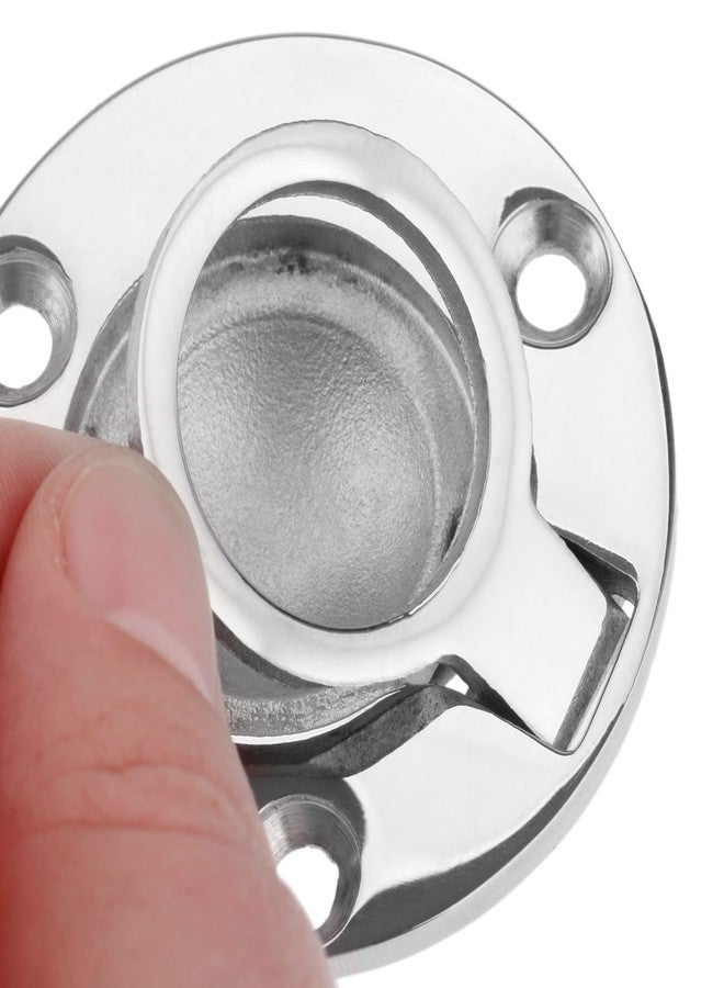 Mtsooning Boat Ring Hatch, 50mm/1.97" Round Steel Flush Pull Latch, Deck Recessed Pull Handle, Marine Lift Ring Locker Hardware for Boat Locker Window Drawer Cupboard - Image 5